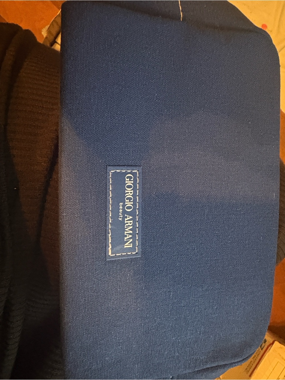 Giorgio Armani Black Travel Pouch with White Travel size Cologne included